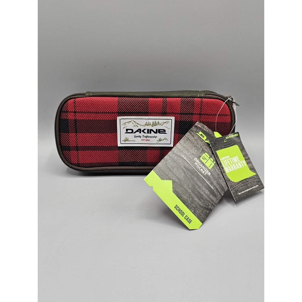 Dakine Tartan Plaid  School Case Zip‎ Supply Organizer Pouch 9"  NWT